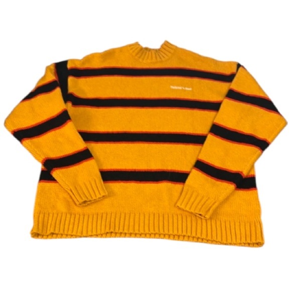 Pacsun Striped Knit Sweater Black, Red, Yellow new with tag XL  Nothing is Real - Picture 14 of 14